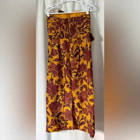 Sezane Pauline Luanda Ocre Floral Dress size 8 - Picture 5 of 8